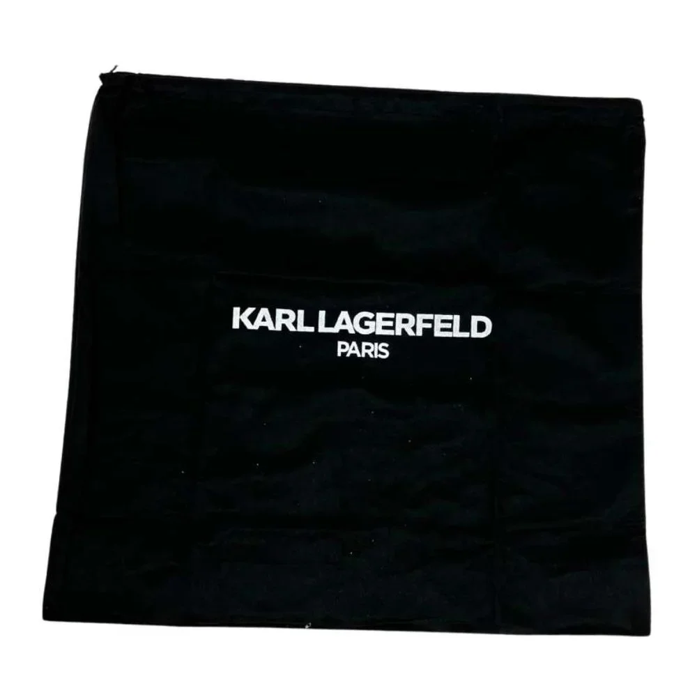 Karl Lagerfeld | Women's Lucien Satchel | Black | 10" X 6.25" - Picture 5 of 5